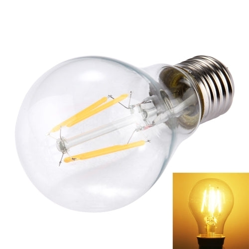 E27 4W Dimmable Retro Warm White LED Filament Light, 4 LEDs 320 LM Energy Saving Bulb for Halls, AC 220V