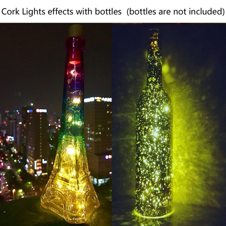 6 PCS Waterproof Warm White Light Wine Bottle Cork Copper Wire String Light , 18 LEDs Mini Starry Rope Fairy for Party / Holiday, Length: 90cm, DC 6V