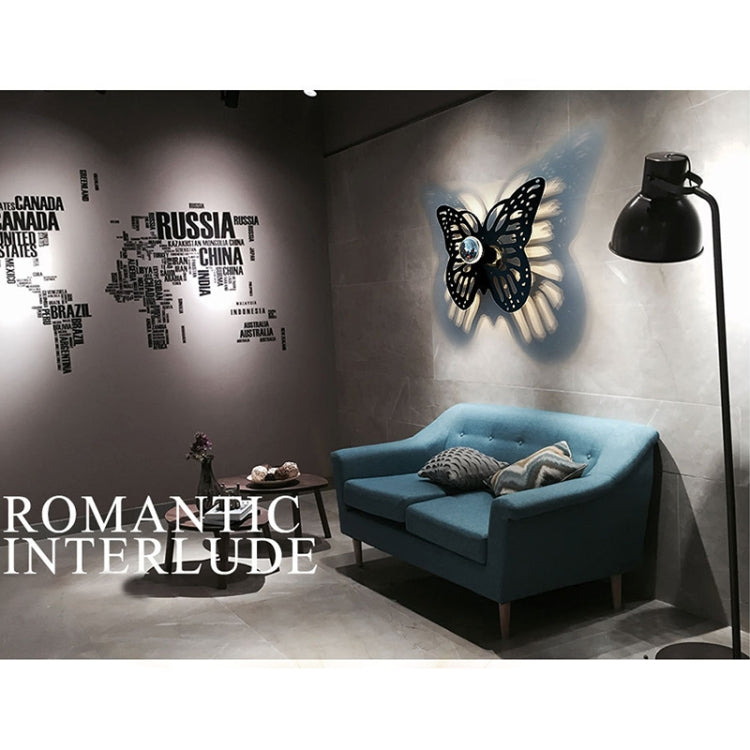 E14 5W Butterfly Shape Warm White LED Wall Light , Creative Acrylic Carve Shadow for Bedroom, Living Room, Diameter: 28cm, AC 110-220V