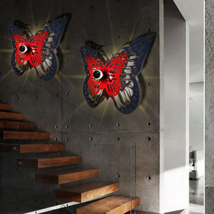 E14 5W Butterfly Shape Warm White LED Wall Light , Creative Acrylic Carve Shadow for Bedroom, Living Room, Diameter: 28cm, AC 110-220V