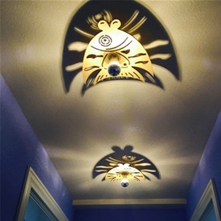 E14 5W Fish Shape Warm White LED Wall Light , Creative Simple Acrylic Shadow for Bedroom, Living Room, Diameter: 28cm, AC 110-220V
