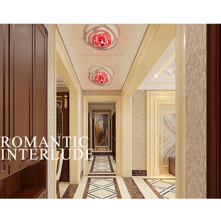E14 5W Rose Shape Warm White LED Wall Light , Creative Simple Acrylic Shadow for Bedroom, Living Room, Diameter: 28cm, AC 110-220V