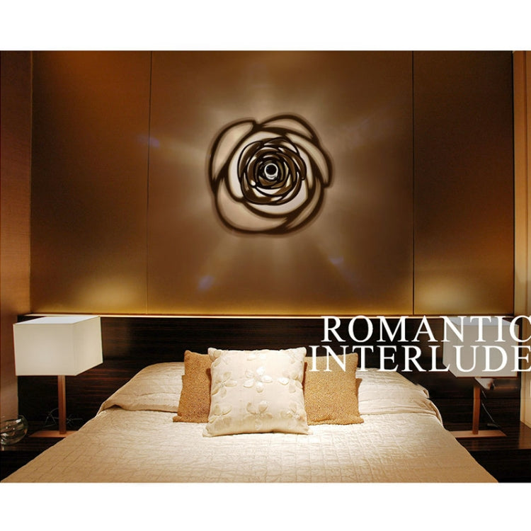 E14 5W Rose Shape Warm White LED Wall Light , Creative Simple Acrylic Shadow for Bedroom, Living Room, Diameter: 28cm, AC 110-220V