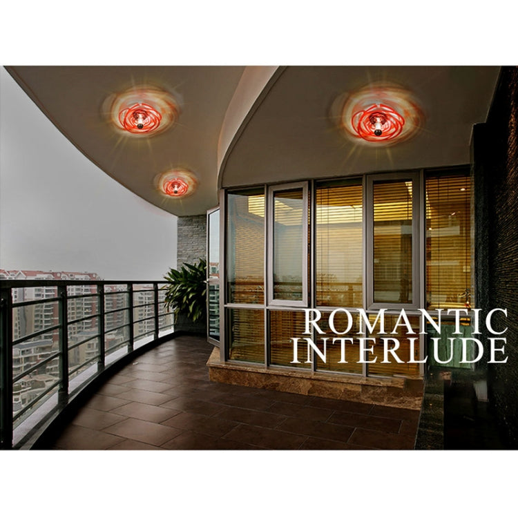 E14 5W Rose Shape Warm White LED Wall Light , Creative Simple Acrylic Shadow for Bedroom, Living Room, Diameter: 28cm, AC 110-220V