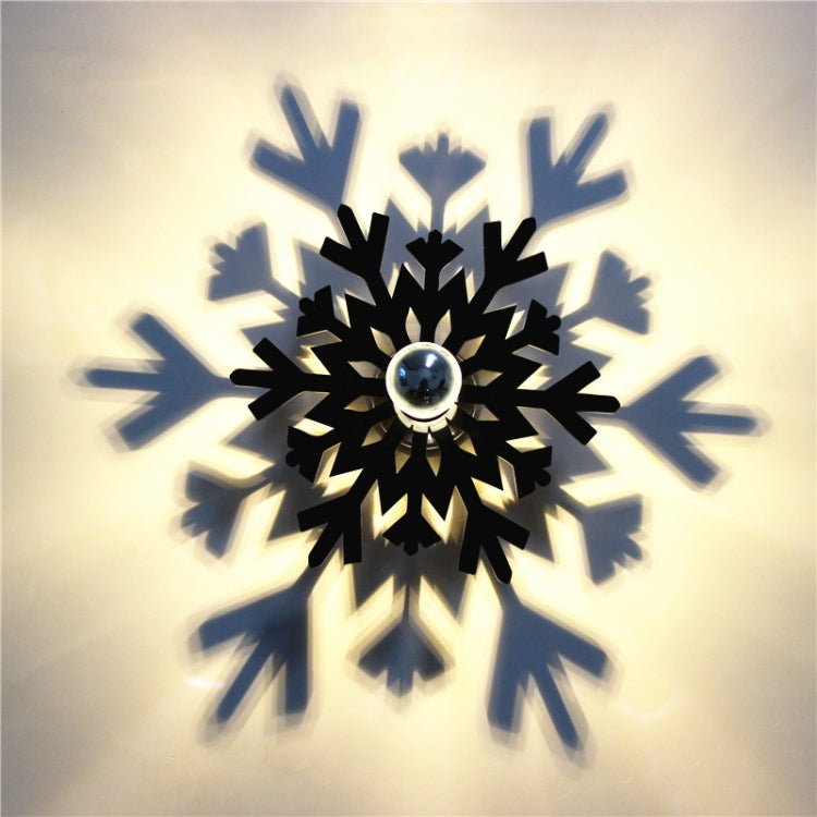 E14 5W Snowflake Shape Warm White LED Wall Light , Creative Acrylic Carve Shadow for Bedroom, Living Room, Diameter: 28cm, AC 110-220V