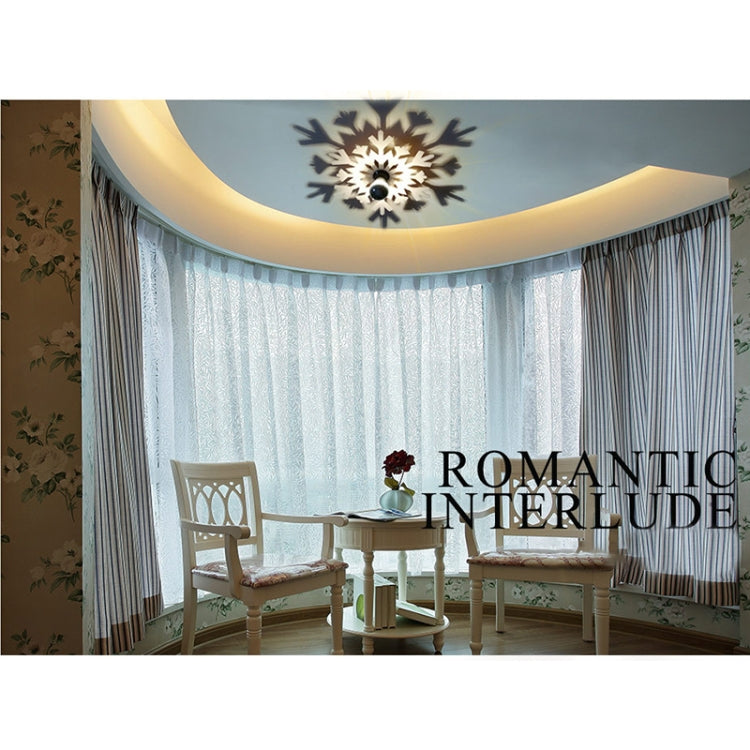 E14 5W Snowflake Shape Warm White LED Wall Light , Creative Acrylic Carve Shadow for Bedroom, Living Room, Diameter: 28cm, AC 110-220V