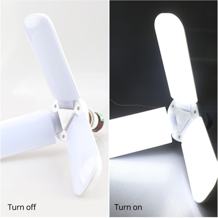 E27 45W AC 86-256V 2800LM Multi-function Adjustable Fan Blade Led Bulb