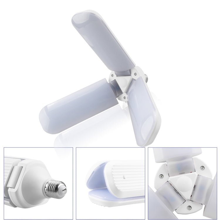 E27 45W AC 86-256V 2800LM Multi-function Adjustable Fan Blade Led Bulb