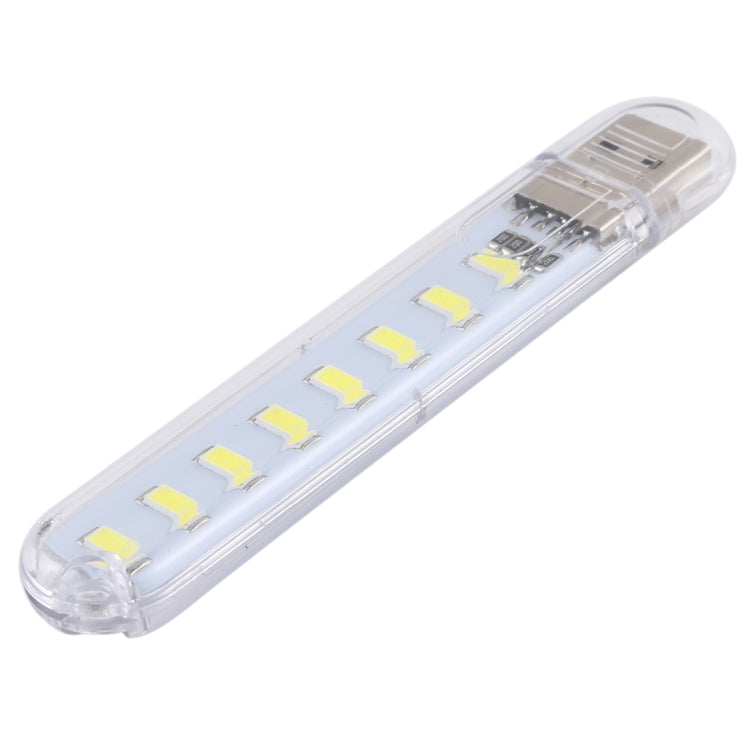 3W 8 LEDs 5730 SMD USB LED Book Light Portable Night Lamp, DC 5V
