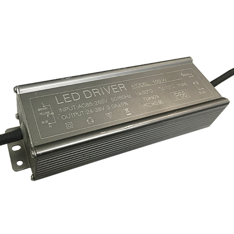 100W LED Driver Adapter AC 85-265V to DC 24-38V IP65 Waterproof