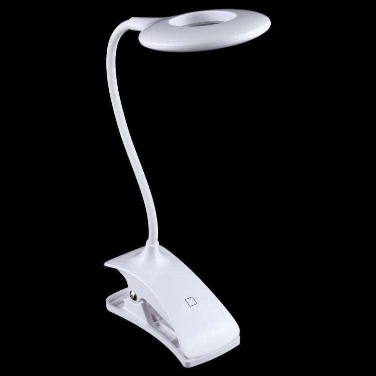 YOUSHIMEI YSM-A08 3W SMD 2835 3-grade Brightness LED Hose Desk Lamp , 16 LEDs 4000K Touch Dimmer USB Charging Eye Protection Light with Clip, Hose Length: 20cm, DC 5V