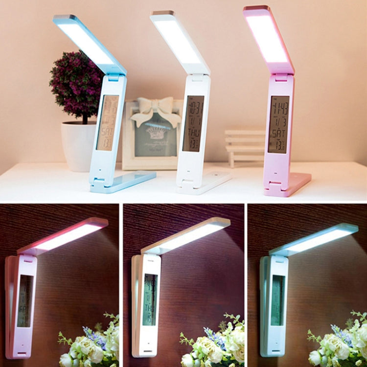 LED Desk Lamp Folding Touch Adjust USB Charging Eye Protection Table Lamp(Blue)