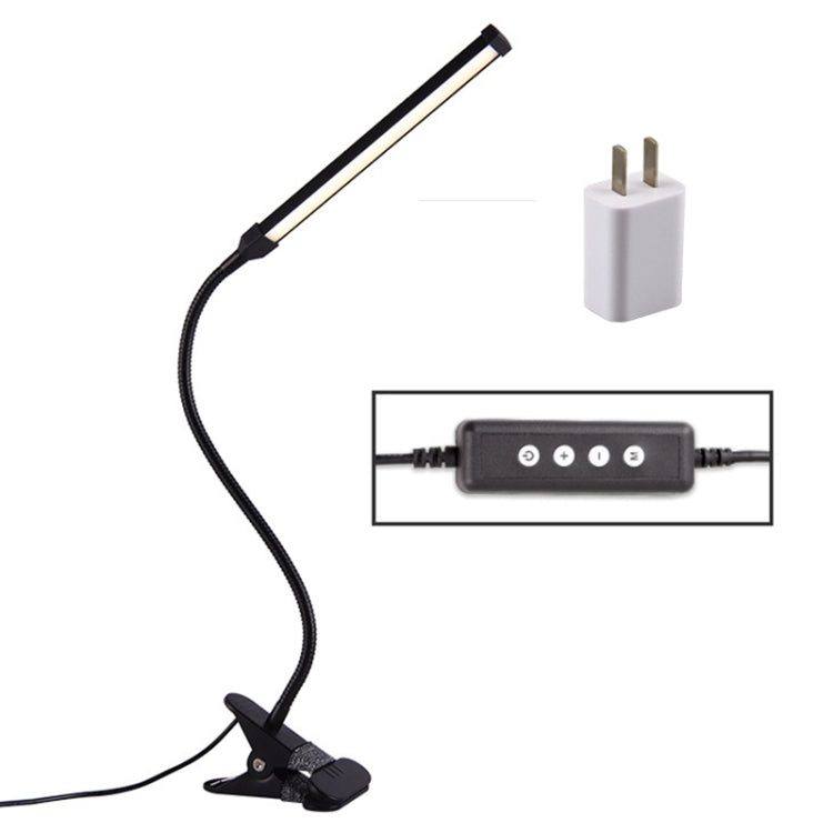 LED Desk Lamp 8W Folding Adjustable USB Charging Eye Protection Table Lamp, USB Charge Version + Power Plug