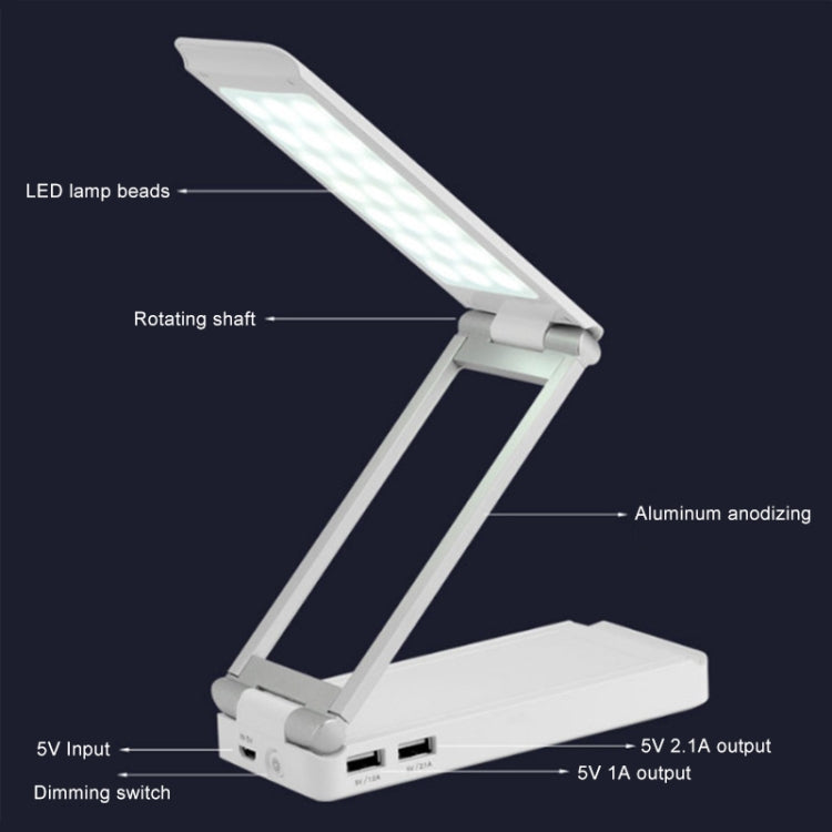 Q5 LED Desk Lamp Portable Battery Folding 3W Adjustable Eye Protection Table Lamp