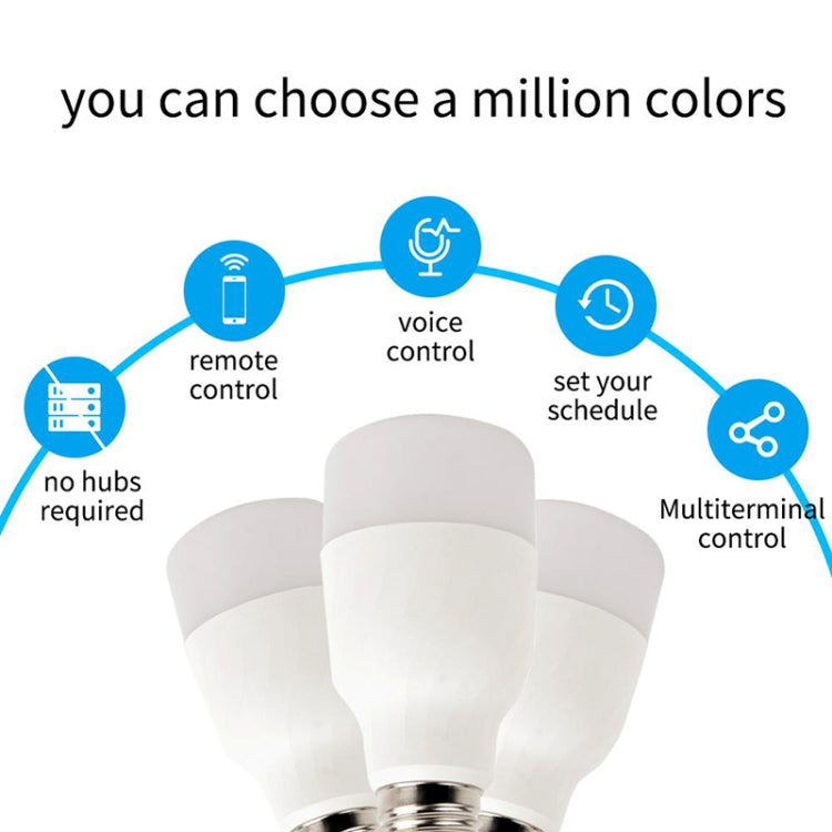E27 RGB Dimming WIFI Smart LED Light Bulb(Colorful Light)