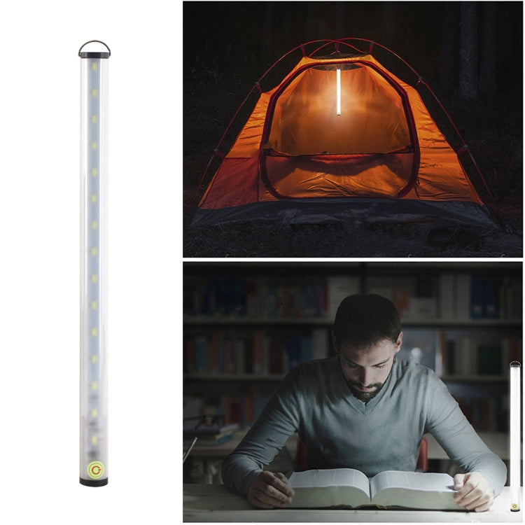Touch Switch White Light LED Outdoor Camping Light, 15 LEDs USB Charging Emergency Light Night Light,  DC 5V(White Light)