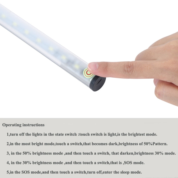 Touch Switch White Light LED Outdoor Camping Light, 15 LEDs USB Charging Emergency Light Night Light,  DC 5V(White Light)