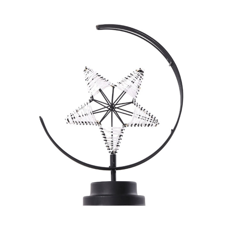 Star Moon Shape Iron Night Light Decorative Light, USB Version