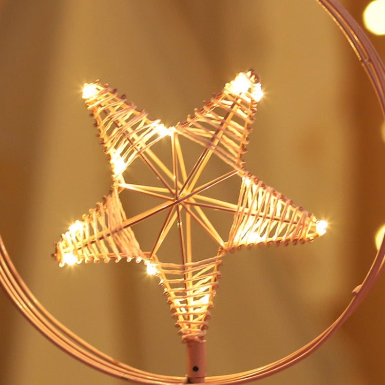 Star Moon Shape Iron Night Light Decorative Light, USB Version