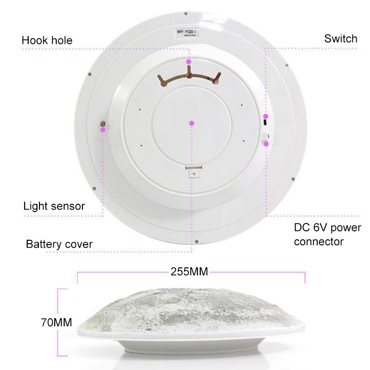 Creative Remote Control Moon Lamp Wall Decorative Lamp