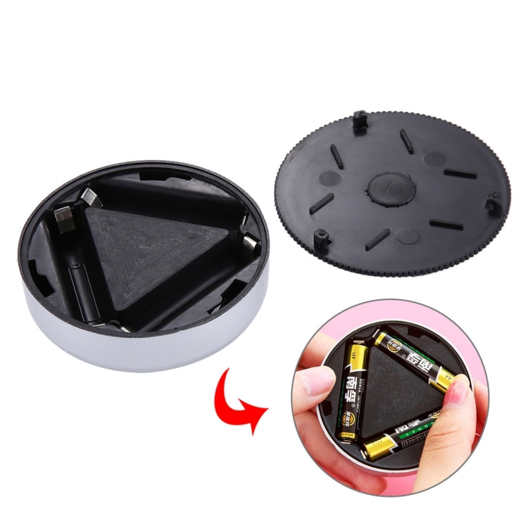 Round Shape White Light Patted LED Light, 3 LEDs Touch Car Ceiling Wall / Cabinet Light Night Light