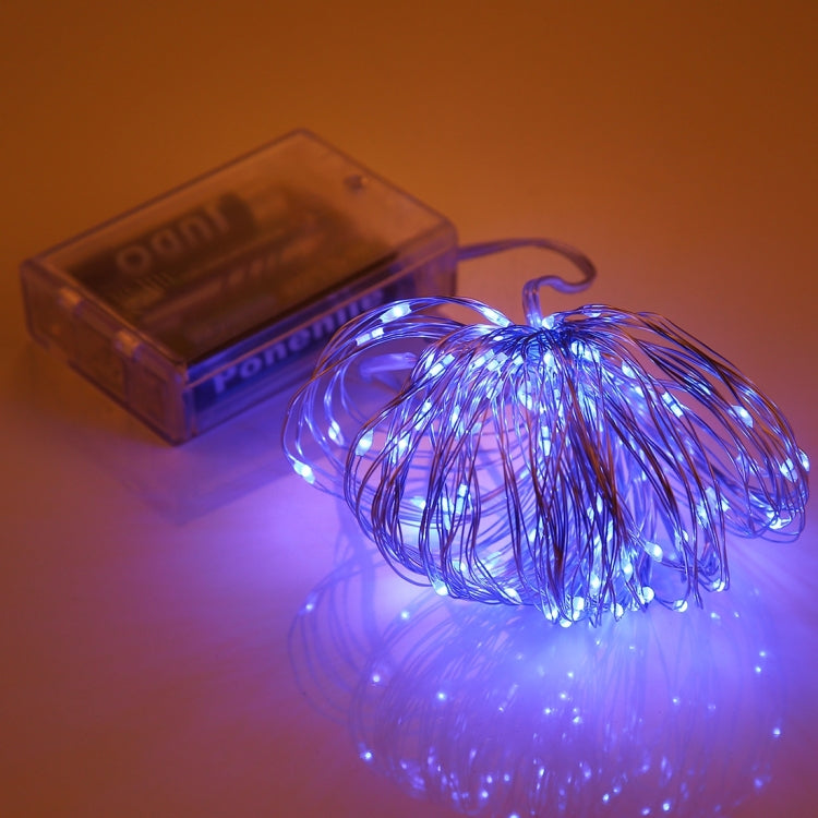 10m IP65 Waterproof Silver Wire String Light, 100 LEDs SMD 06033 x AA Batteries Box Fairy Lamp Decorative Light, DC 5V