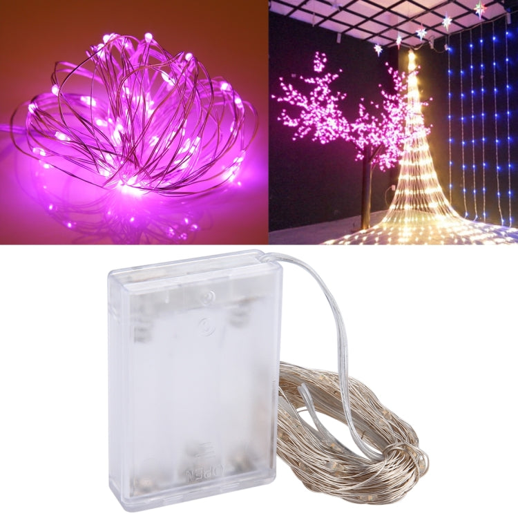10m IP65 Waterproof Silver Wire String Light, 100 LEDs SMD 06033 x AA Batteries Box Fairy Lamp Decorative Light, DC 5V