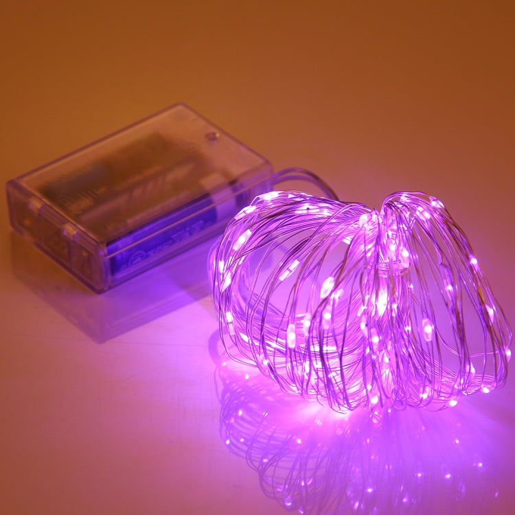 10m IP65 Waterproof Silver Wire String Light, 100 LEDs SMD 06033 x AA Batteries Box Fairy Lamp Decorative Light, DC 5V