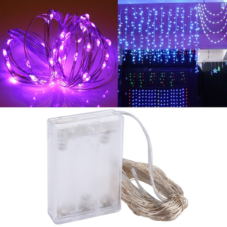 10m IP65 Waterproof Silver Wire String Light, 100 LEDs SMD 06033 x AA Batteries Box Fairy Lamp Decorative Light, DC 5V