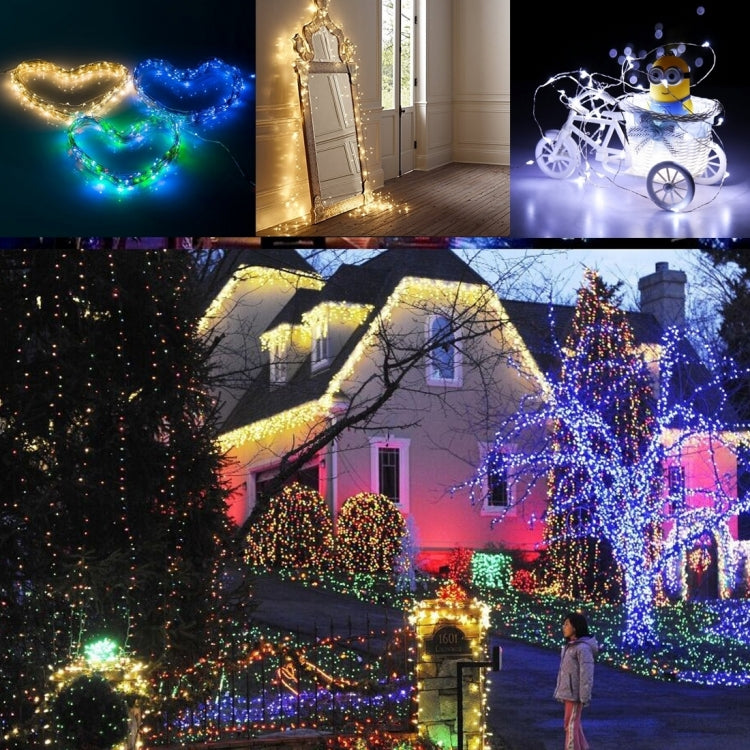 10m IP65 Waterproof Silver Wire String Light, 100 LEDs SMD 06033 x AA Batteries Box Fairy Lamp Decorative Light, DC 5V
