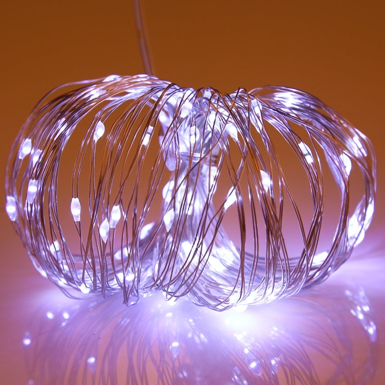 10m IP65 Waterproof Silver Wire String Light, 100 LEDs SMD 06033 x AA Batteries Box Fairy Lamp Decorative Light, DC 5V