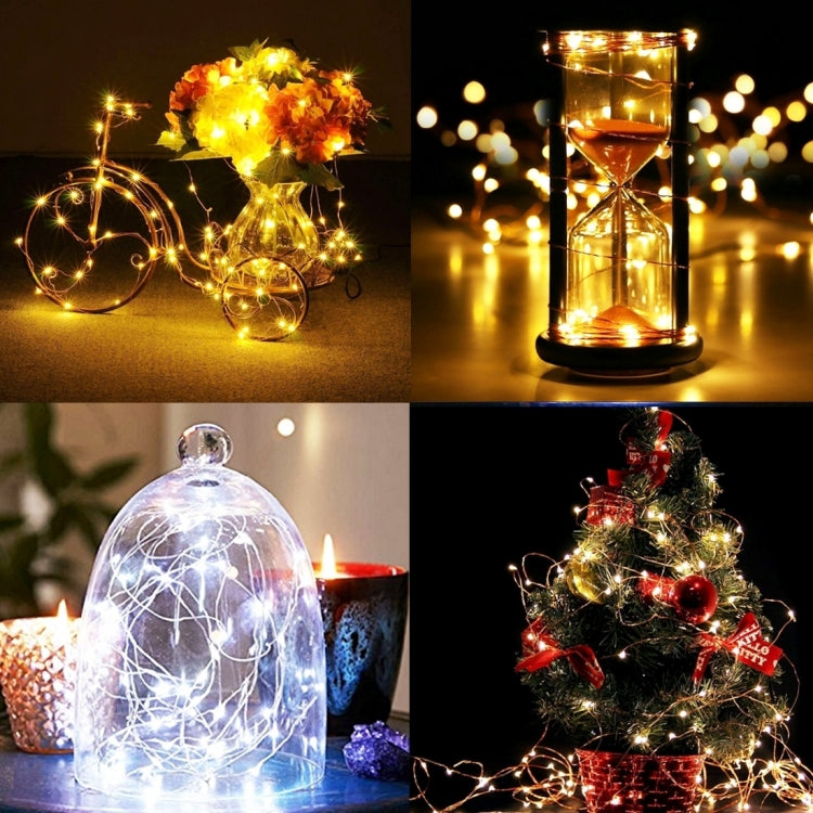 10m IP65 Waterproof Silver Wire String Light, 100 LEDs SMD 06033 x AA Batteries Box Fairy Lamp Decorative Light, DC 5V