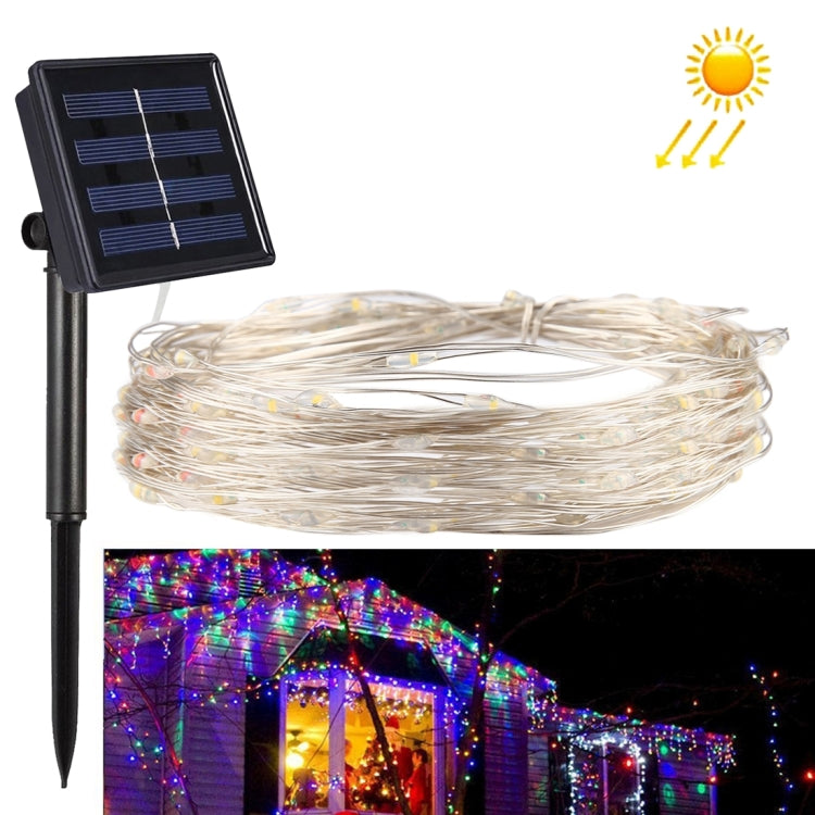 20m IP65 Waterproof Colorful Light Solar Panel Silver Wire String Light , 100 LEDs SMD 0603 Fairy Lamp Decorative Light