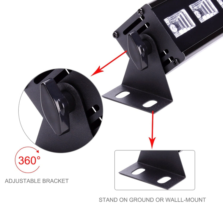 U`King ZQ-B195 18W 360 Degree Stage Light, 6 LEDs UV Blacklight AC 110-240V, EU Plug