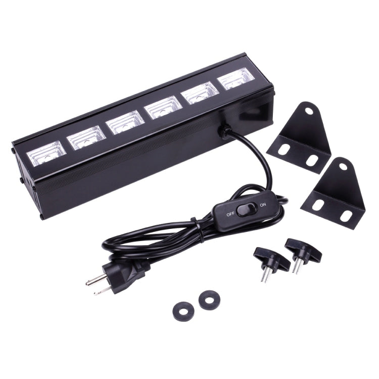 U`King ZQ-B195 18W 360 Degree Stage Light, 6 LEDs UV Blacklight AC 110-240V, EU Plug