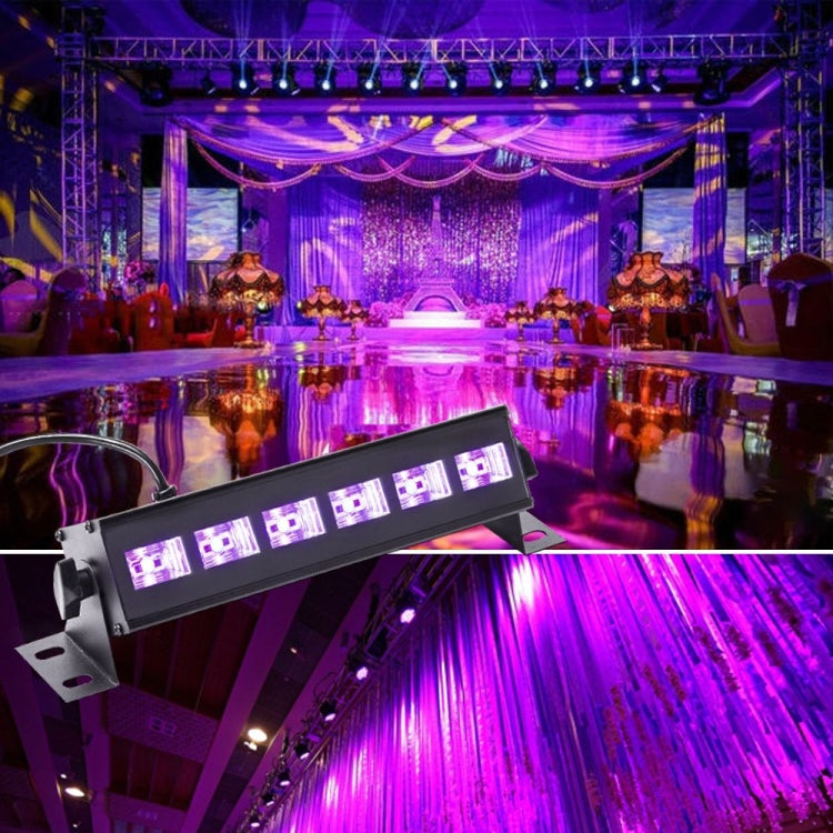 U`King ZQ-B195 18W 360 Degree Stage Light, 6 LEDs UV Blacklight AC 110-240V, EU Plug
