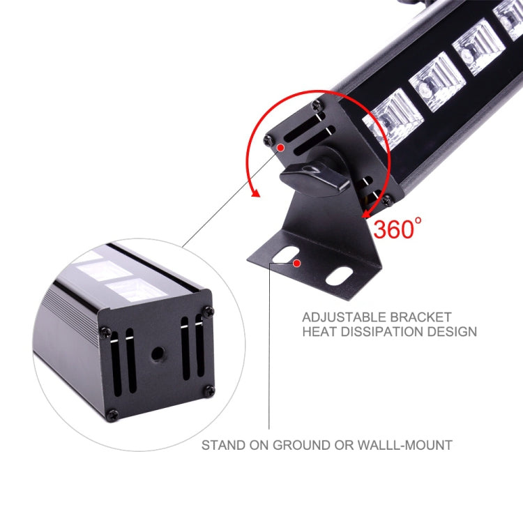 U`King ZQ-B196 18W UV Blacklight Stage Light, 6 LEDs 360 Degrees with Remote Control, AC 110-240V, EU Plug