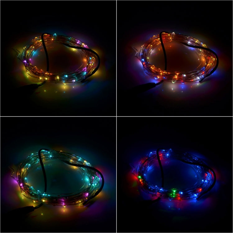 10m 12V 6W 500LM LED Silver Wire String Light, RGB Light , SMD-0603 Festival Lamp / Decoration Light Strip