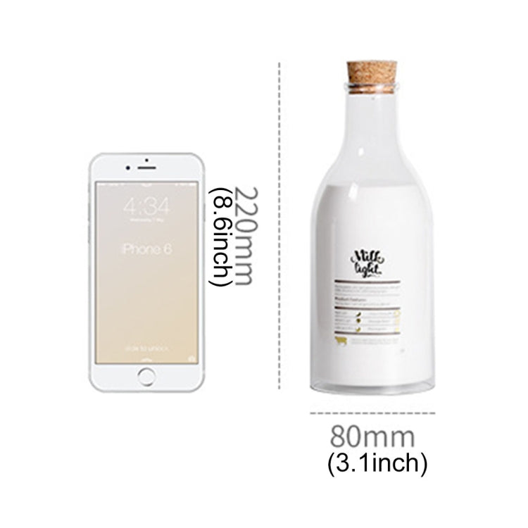 Milk Bottle Shape Water Resistant Night Light, USB Charging Novelty Sleeping Message Timing Lamp