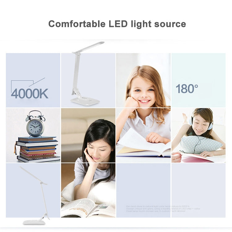 KM-S070 LED Eye Protect Reading Lamp Stepless Dimmable Touch Control Foldable Table Lamp