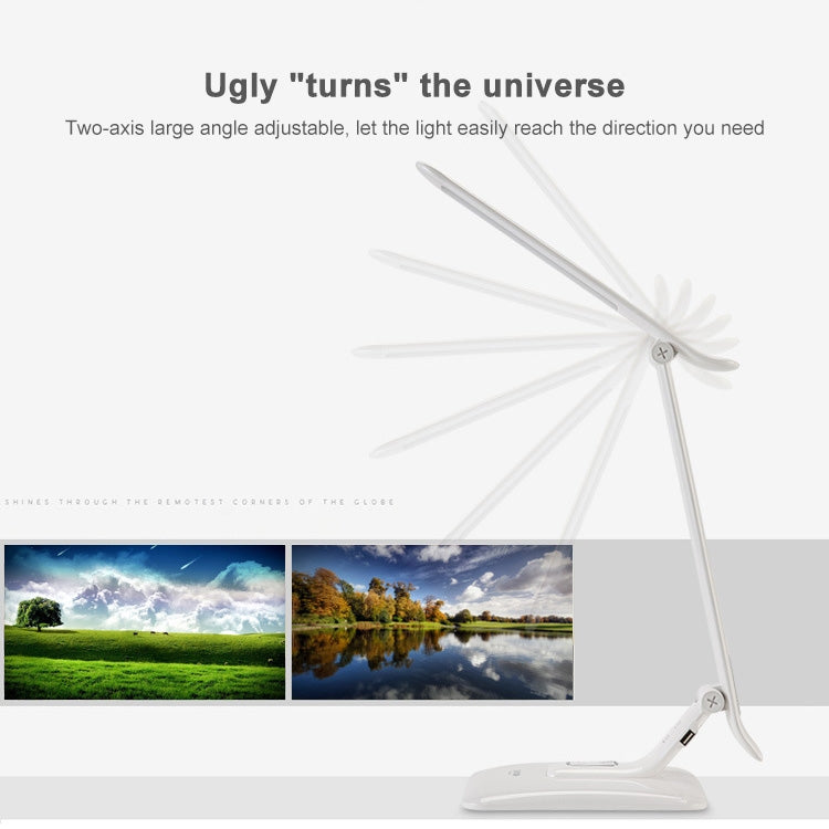 KM-S070 LED Eye Protect Reading Lamp Stepless Dimmable Touch Control Foldable Table Lamp