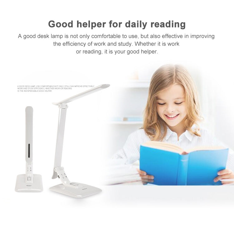KM-S070 LED Eye Protect Reading Lamp Stepless Dimmable Touch Control Foldable Table Lamp