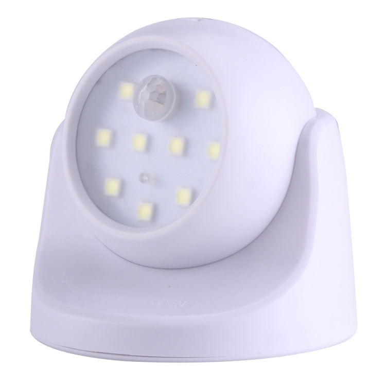 MM3W1 3W White Light PIR Motion Sensor Detector Security Lamp , 9 LEDs 240 LM 6000K 360 Degrees Rotation Wireless Motion Sensor Wardrobe Light / Night Light / Wall Lamp for bedroom, living room, bathroom, aisle