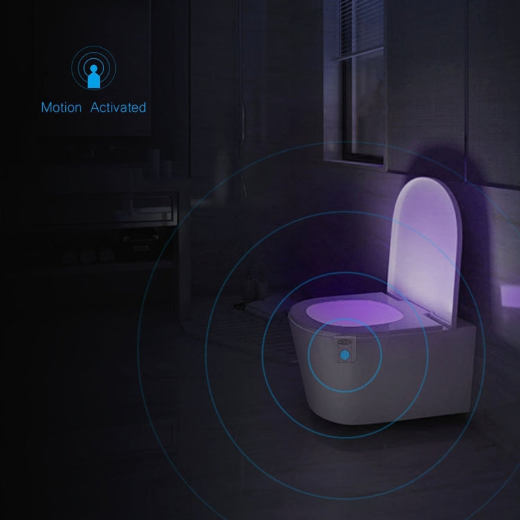 16-colors PIR Motion Sensor + Light Sensor UV Sterilization Aromatherapy LED Light, Home Toilet Bathroom Seat Night Light, DC 5V