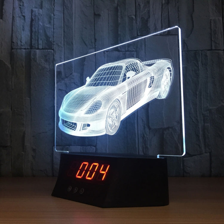 Sports Car Shape 3D Touch Switch Control LED Night Light , 7 Color Discoloration Creative Visual Stereo Lamp with Remote Control