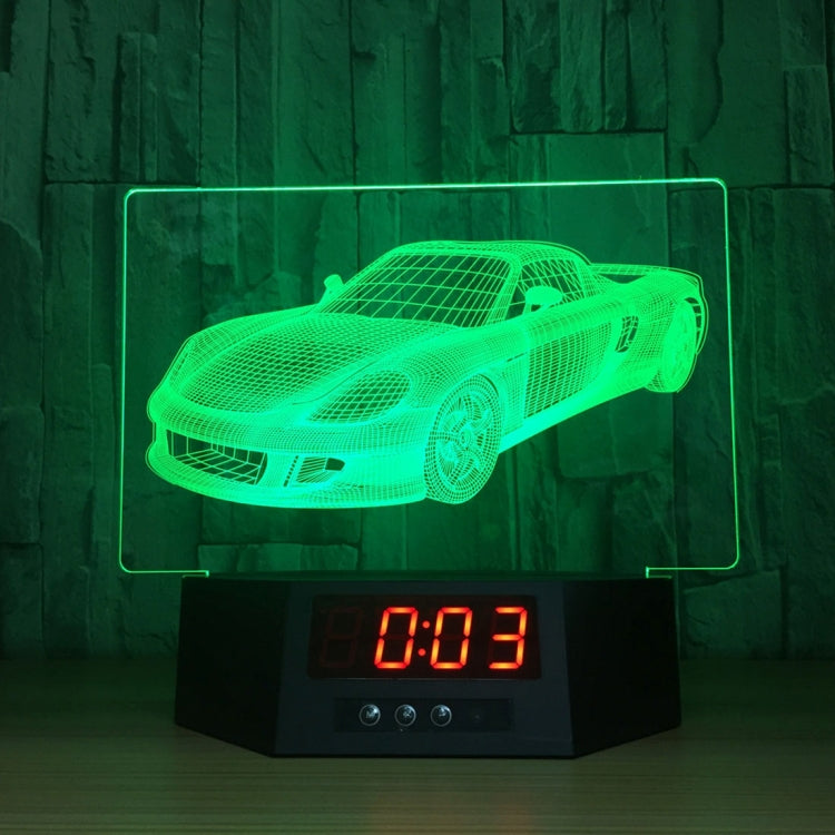 Sports Car Shape 3D Touch Switch Control LED Night Light , 7 Color Discoloration Creative Visual Stereo Lamp with Remote Control
