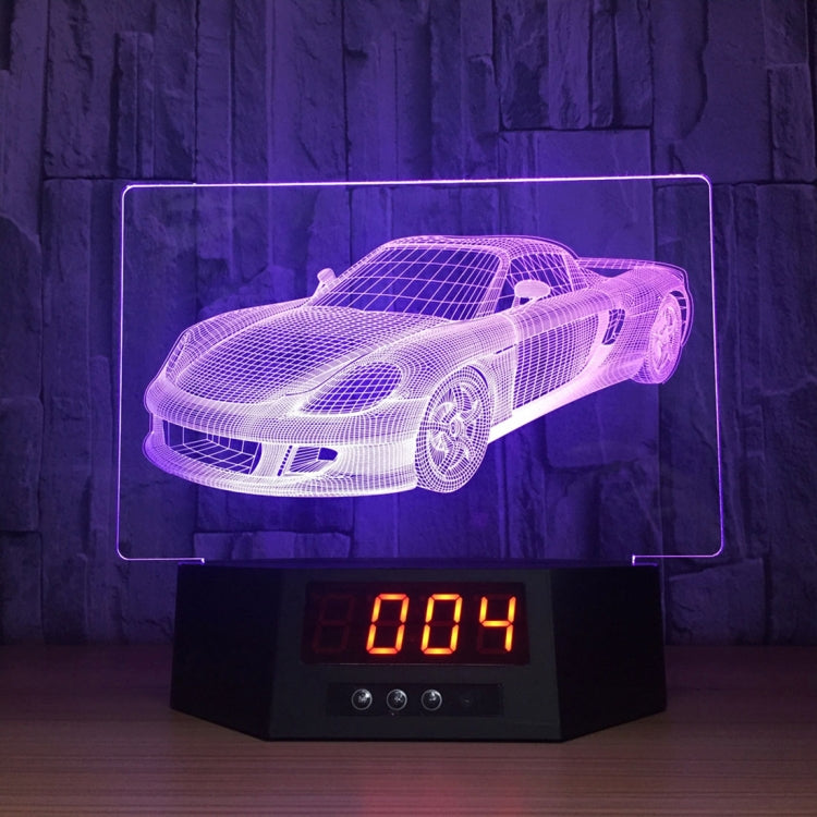 Sports Car Shape 3D Touch Switch Control LED Night Light , 7 Color Discoloration Creative Visual Stereo Lamp with Remote Control