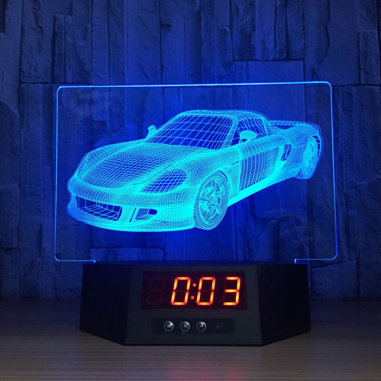 Sports Car Shape 3D Touch Switch Control LED Night Light , 7 Color Discoloration Creative Visual Stereo Lamp with Remote Control