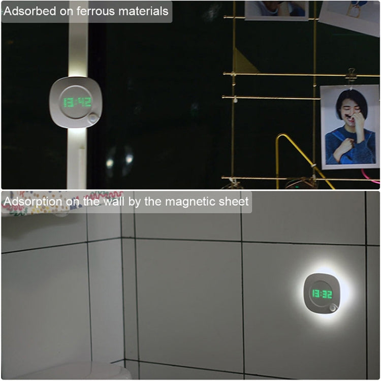 Intelligent Rotation Clock USB Charging LED PIR Sensor Night Light