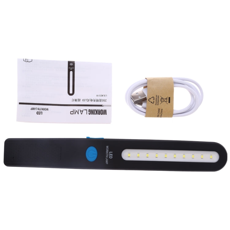 W555 10 SMD LEDs Portable USB Charging Magnet LED Working Lamp with Hook